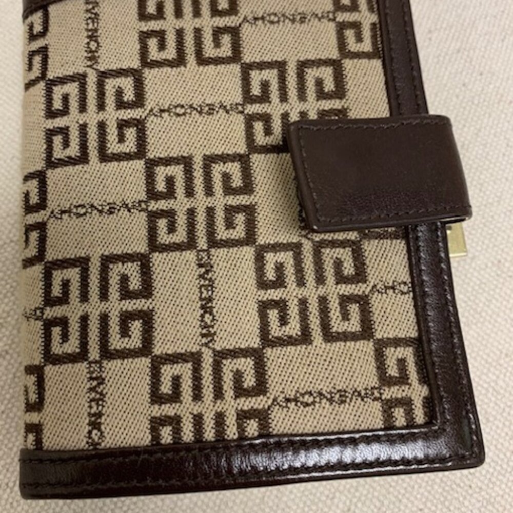 Vintage Givenchy 4g monogram jacquard design brown wallet with coin purse - Picture 10 of 15